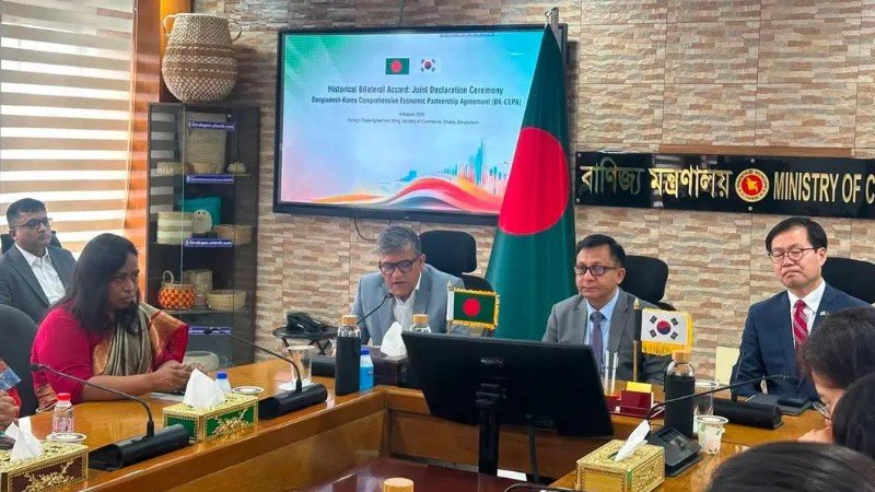 কোরিয়ার সঙ্গে সিইপিএ স্বাক্ষর, ৯৭ শতাংশ বাংলাদেশি পণ্যে শুল্ক সুবিধা