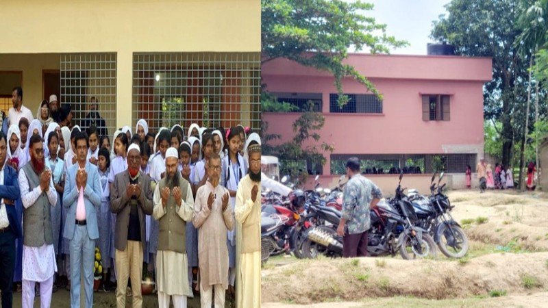 চার বছর না যেতেই নাটরে ২২ লাখ টাকার ভবন ভাঙা, মালামাল বিক্রি এক লাখে