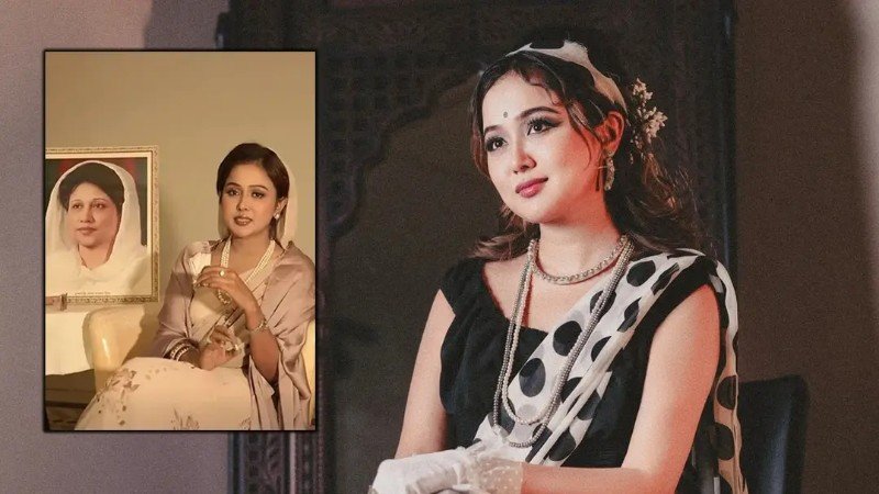 খালেদা জিয়ার সাজে হাজির হওয়া নিয়ে যা বললেন অভিনেত্রী চমক